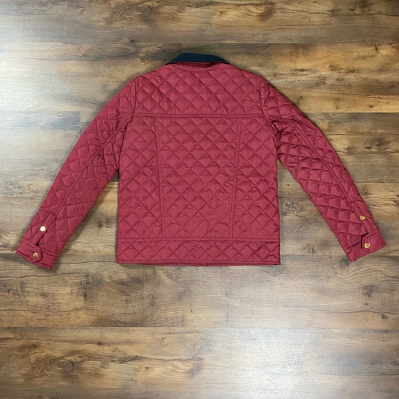 J. Crew Quilted Down Red Jacket Size XXS - Picture 3 of 6
